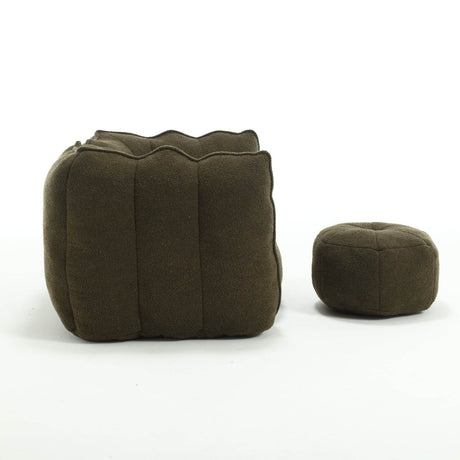 Soft Chenille Bean Bag Chair with Foam - Calmora - Sleep Galleria