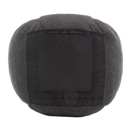 Dark Gray Teddy Foam Bean Bag Chair - Calmora - Sleep Galleria