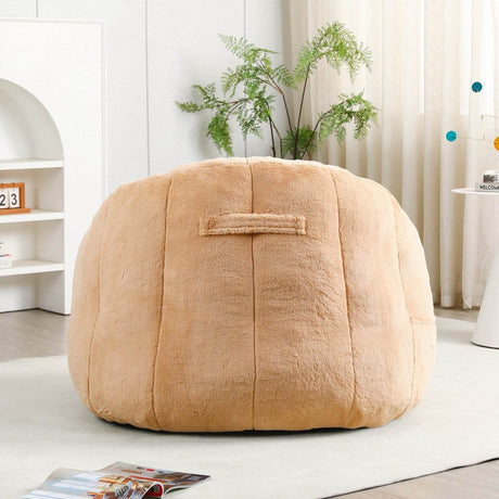 High - Density Foam Faux Fur Beanbag Chair - Calmora - Sleep Galleria