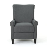 Charcoal Fabric Push Back Recliner Chair