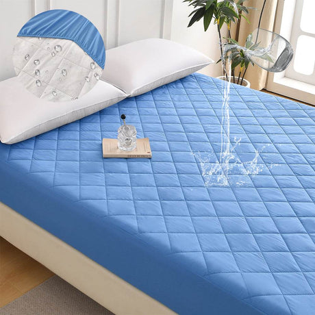 Waterproof Ultrasonic Cotton Diamond Grid Mattress Protector - Sleep Galleria
