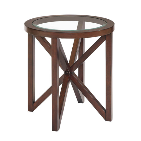 Modern Round Tempered Glass Top Coffee Table - Sleep Galleria