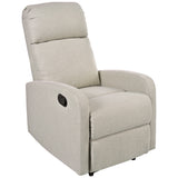 Manual Recliner Chair With Adjustable Backrest And Plush Upholstery