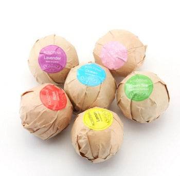 Set of 6 Organic Shea Butter Scented Bath Bombs - Calmora - Sleep Galleria