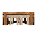 Acacia Wood Outdoor Coffee Table With Woven Rope Accents - Sleep Galleria