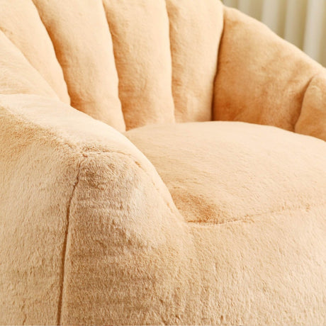 High - Density Foam Faux Fur Beanbag Chair - Calmora - Sleep Galleria