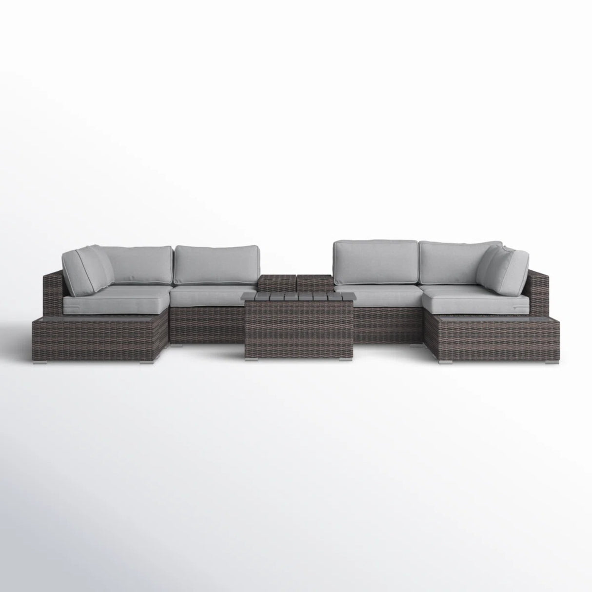 Modern Rattan Wicker Patio Seating Set With Cushions