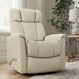 Swivel Glider Recliner With Manual Adjustable Headrest Footrest