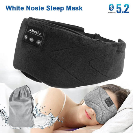 Bluetooth White Noise Sleep Mask With Stereo Sound - Driftwood - Sleep Galleria