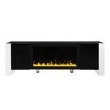 Modern Minimalist TV Stand With Electric Fireplace - Sleep Galleria