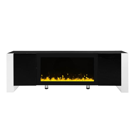 Modern Minimalist TV Stand With Electric Fireplace - Sleep Galleria
