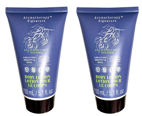 Body Lotion - Eucalyptus Mint Scented 5.1Fl Oz/150Ml (Set of 2 Pack)