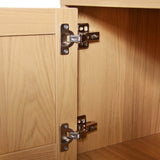 Modern Rattan TV Stand With Storage Cabinets - Sleep Galleria