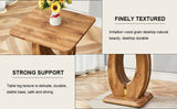 Modern Minimalist Wood Grain MDF Square Coffee Table - Sleep Galleria