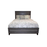 Modern Contemporary Gray Wood Queen Bed Frame