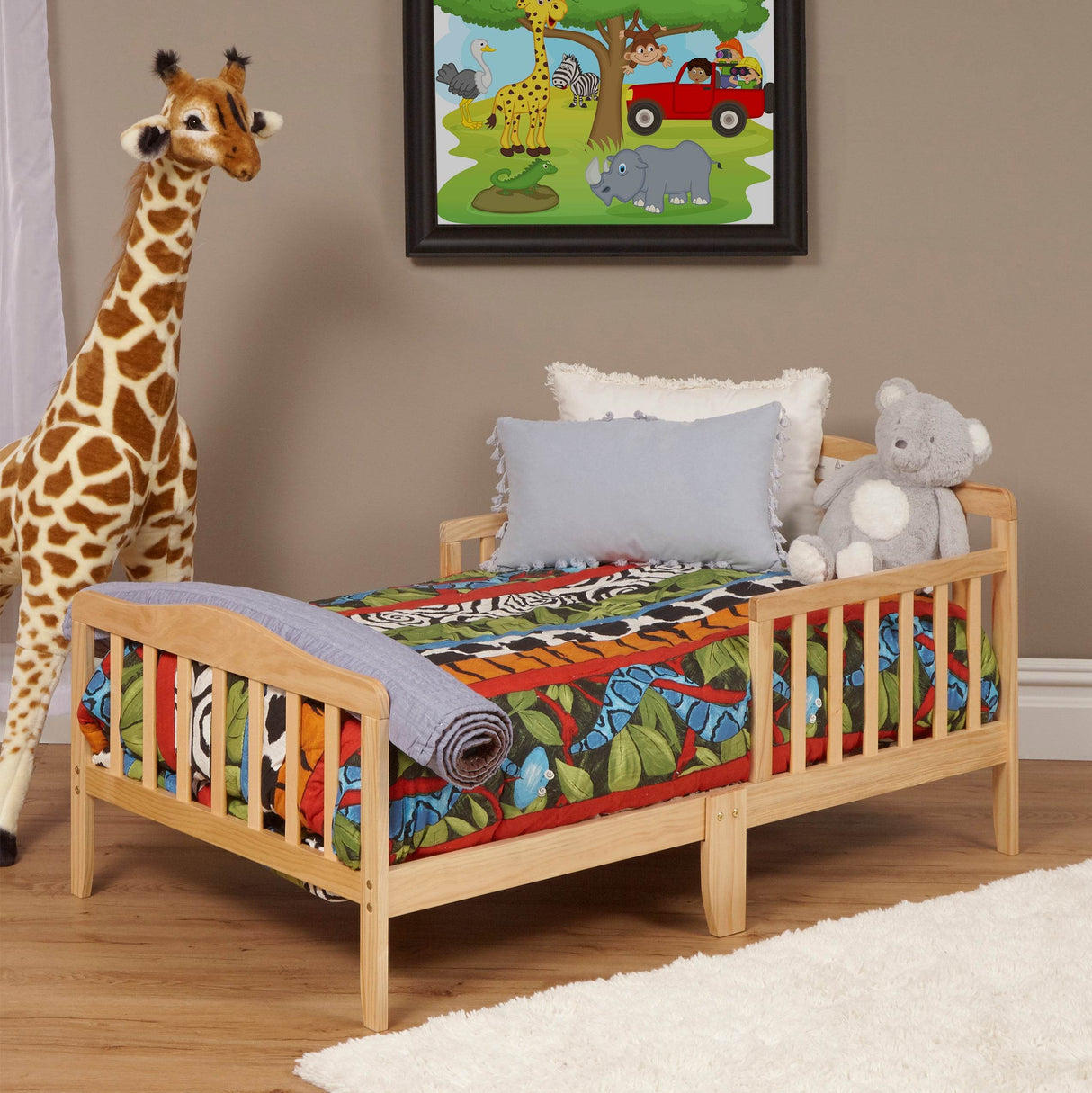 Blaire Solid Wood Natural Finish Toddler Bed