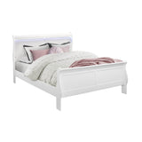 Modern Sleigh Style Queen Panel Bed Frame With LED Lighting