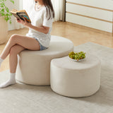 Set of 2 Upholstered Foam Ottoman Coffee Tables - Sleep Galleria