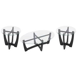 48-Inch Oval Tempered Glass Coffee Table - Sleep Galleria