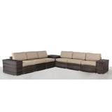 Fully Assembled 6-Piece Espresso Wicker Patio Seating Group