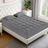 Full Size Plush Cotton Mattress Pad With Elastic Skirt - Sleep Galleria