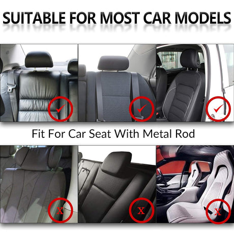 Car Headrest Pillow for Kids Adjustable Car Seat Neck Support for Travel Car Sleeping Pillow for Kids and Adult (Beige)