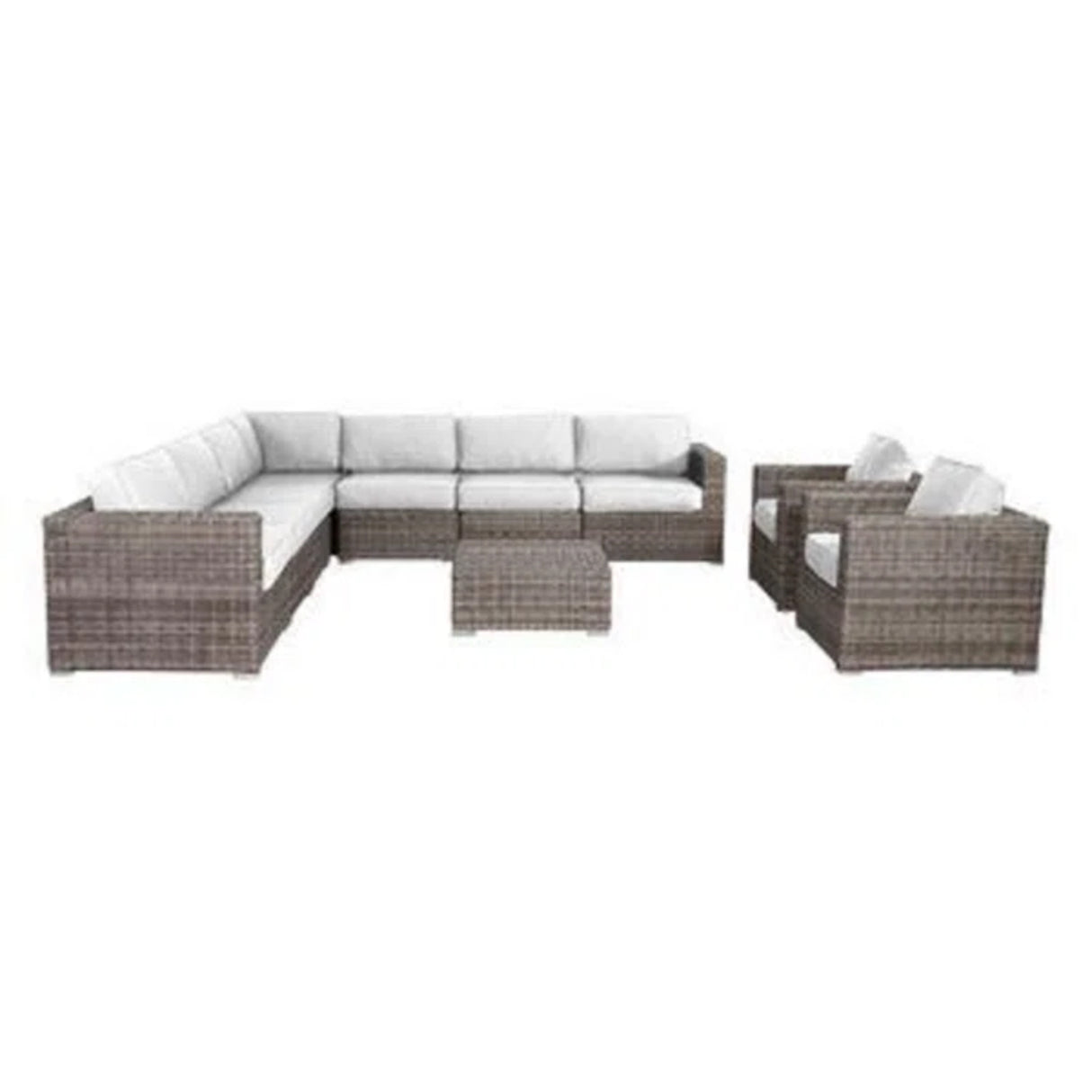 Luxury 10-Piece Weather Resistant Wicker Outdoor Seating Set
