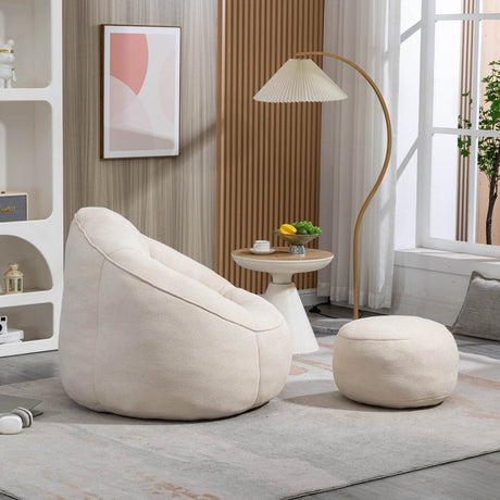 Microfiber Foam Filled Bedding Bean Bag Chair - Calmora - Sleep Galleria
