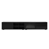 Modern Black TV Stand With LED Light And Storage - Sleep Galleria