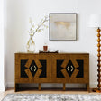 Mid Century Modern 60-Inch Walnut Storage Sideboard Cabinet - Sleep Galleria