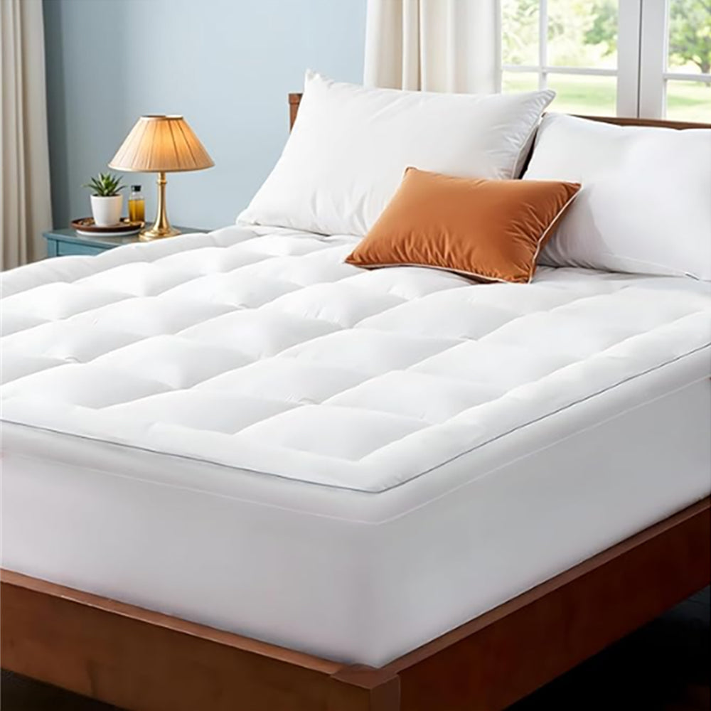 Soft Twin Cotton Plush Quilted Mattress Pad