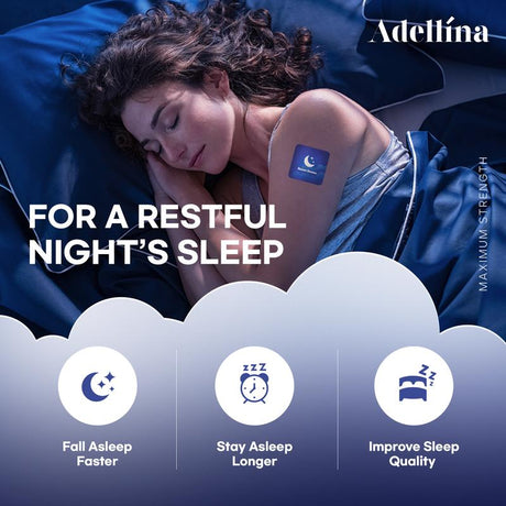 Adellina Sleep Patches for Sleep : Better All Natural Cruelty Free Sleep Aid Alternative 30 Patches Peel Herbal Comfort
