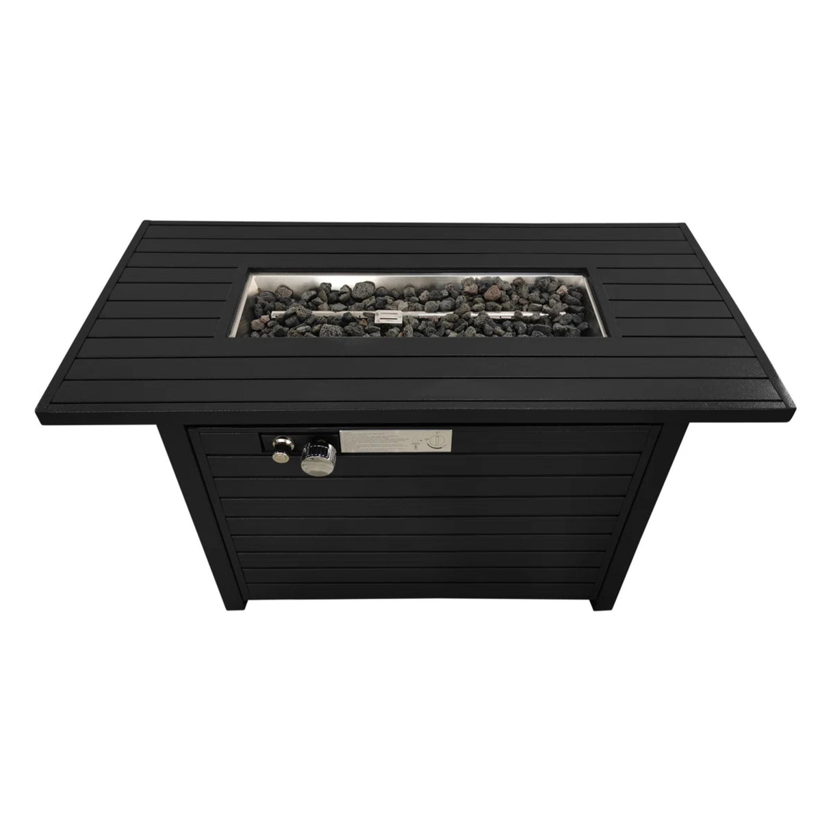 Modern Steel Outdoor Patio Fire Pit Table 54-Inch