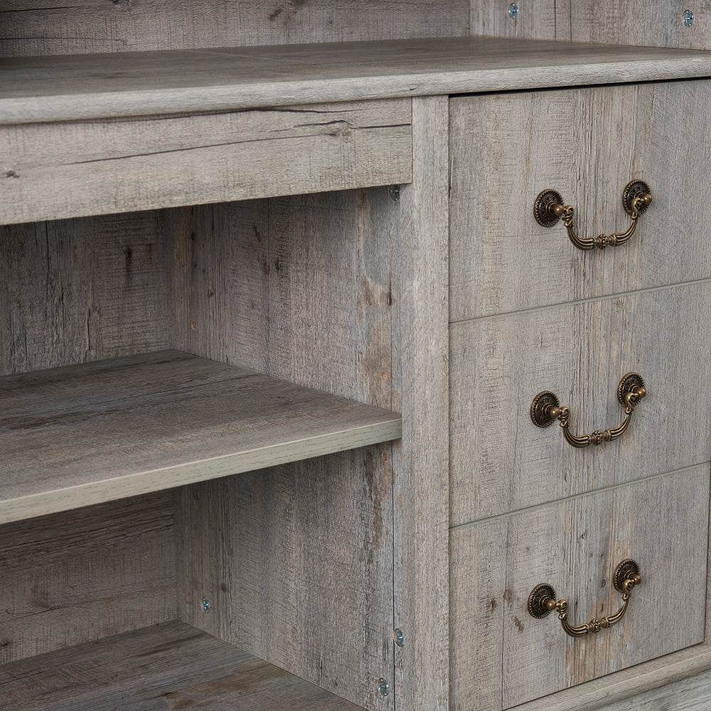 Farmhouse Rustic TV Media Stand With Storage - Sleep Galleria