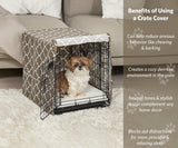 Midwest Dog Crate Cover, Privacy Dog Crate Cover Fits Midwest Dog Crates, Brown Geometric, 24In