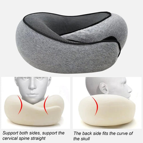 Neck Travel Pillow Memory Foam Neck Pillow Comfort Compact Ergonomic for Travel