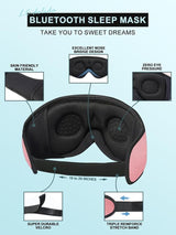 Bluetooth Sleep Eye Mask with Ultra-Thin Stereo Headphones Wireless Sleep Mask for Deep Sleep, Meditation, Travel & Insomnia Relief