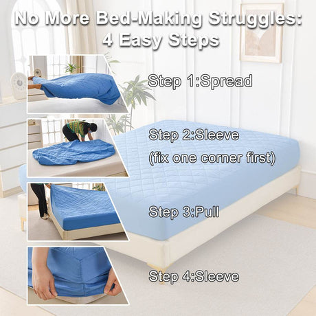 Ultrasonic Waterproof Cotton Mattress Protector King - Sleep Galleria