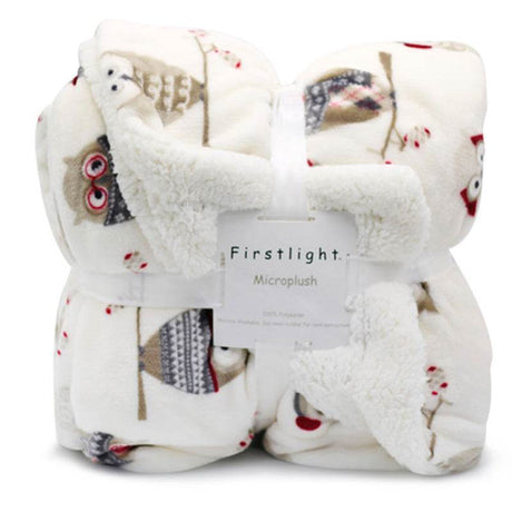 Double Thickened Imitation Lambskin Plush Polyester Blanket - Calmora - Sleep Galleria