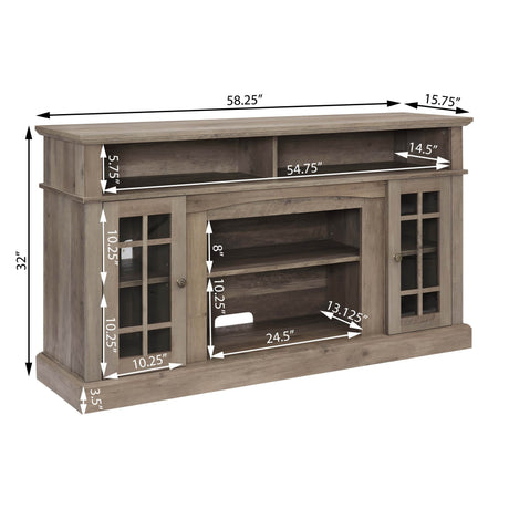 Classic Gray Wash MDF TV Stand Console - Sleep Galleria