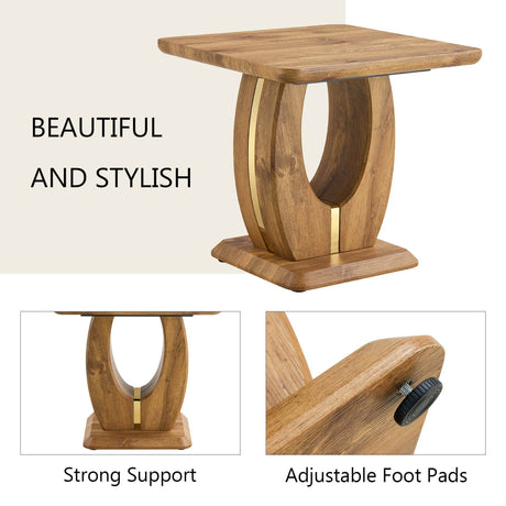 Modern Minimalist Wood Grain MDF Square Coffee Table - Sleep Galleria