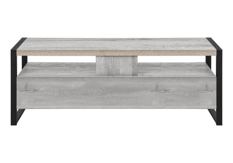 Contemporary Grey Laminate TV Stand With Storage Drawers - Sleep Galleria
