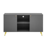 Modern Gray MDF TV Stand With Adjustable Shelf - Sleep Galleria