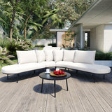 All-Weather Iron Frame Curved Outdoor Patio Furniture Set