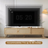 Boho Farmhouse Solid Wood TV Stand Cabinet - Sleep Galleria