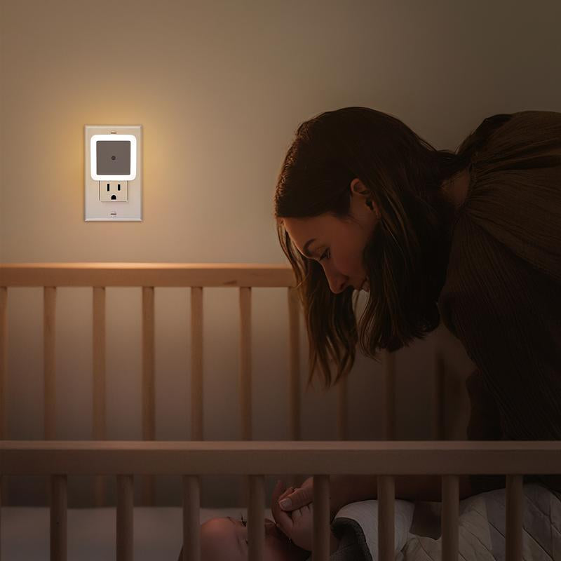 Night Light, Night Lights Plug into Wall 6-Pack, Plug in Night Light, Dusk to Dawn Nightlight Led Night Lights for Bedroom, Bathroom, Hallway Warm White