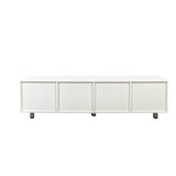 Modern White TV Stand With Storage Drawers - Sleep Galleria