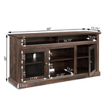 American Traditional Brown MDF TV Stand Console - Sleep Galleria