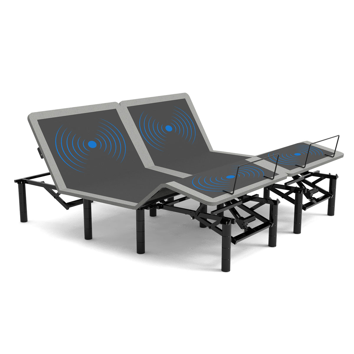 Split King Adjustable Bed Frame With Massage USB Ports