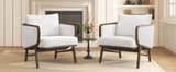 Set of 2 Sherpa Fabric Upholstered Accent Chairs - Sleep Galleria